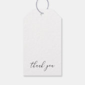 熱帯エキゾチック葉葉結婚デザイン ギフトタグ (裏面)