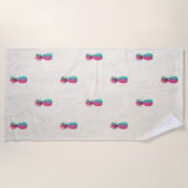 熱帯エキゾチック、パイナップル ビーチタオル (正面)