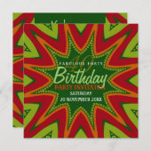 熱帯エネルギーバースト素晴らしい40誕生日パーティーI 招待状 (正面/裏面)