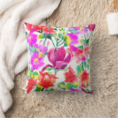 熱帯エレガントのカラフル花 クッション (ブランケット)