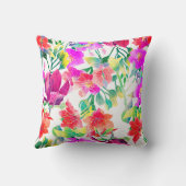 熱帯エレガントのカラフル花 クッション (裏面)