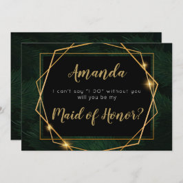 熱帯エレガントのブライズメイド提案カード 招待状