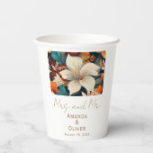 熱帯エレガントの花ミセス・フローラ結婚ズ 紙コップ