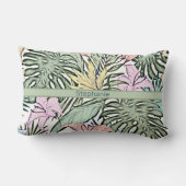 熱帯エレガントカラフルフローラ ランバークッション (裏面)