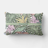 熱帯エレガントカラフルフローラ ランバークッション (正面)
