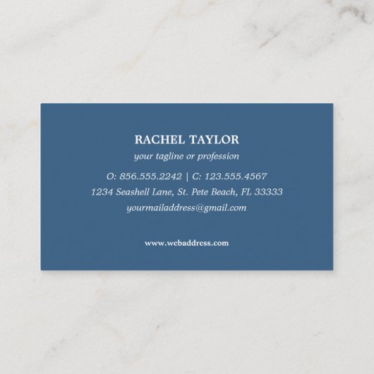 熱帯エレガントクラゲのピンク色の青ビーチ沿岸 名刺 (裏面)