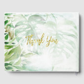 熱帯エレガントグリーンウォーター色モンステラ離れ ゲストブック (裏面)