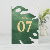 熱帯エレガントグリーンモンステラ結婚リーフ (スタンド正面)