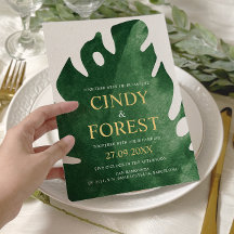 熱帯エレガントグリーンモンステラ結婚リーフ