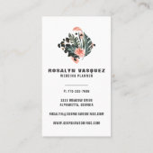 熱帯エレガントジャングルの緑モダン草 名刺 (裏面)