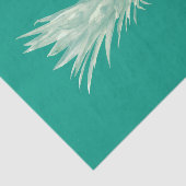 熱帯エレガントティール(緑がかった色)ベージュパイナップルアート 薄葉紙 (詳細)