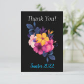 熱帯エレガントテーマ結婚サンキューカード サンキューカード (スタンド正面)