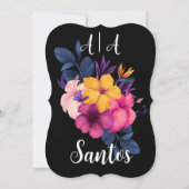 熱帯エレガントテーマ結婚式招待状 招待状 (裏面)