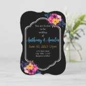 熱帯エレガントテーマ結婚式招待状 招待状 (スタンド正面)