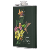 熱帯エレガントハミングバードフローラ夏結婚の フラスク (左)