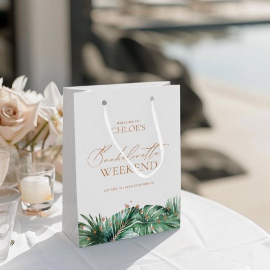 熱帯エレガントバチェロレッテ週末 ミディアムペーパーバッグ