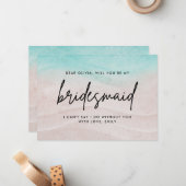 熱帯エレガントビーチ夏の花嫁の提案 ノートカード (正面/裏面インサイチュ)