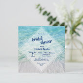熱帯エレガントビーチ海ブライダルシャワー 招待状 (スタンド正面)
