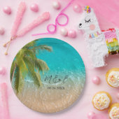 熱帯エレガントビーチ結婚式 ペーパープレート (パーティー)