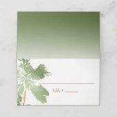 熱帯エレガントビーチ銅ヤシの木 プレイスカード (外部開封)