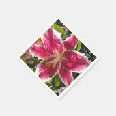 熱帯エレガントピンクの花クラシック スタンダードカクテルナプキン (角)