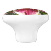熱帯エレガントピンクの花クラシック セラミックノブ (側面)