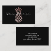 熱帯エレガントフェイクバラ金ゴールド 名刺 (正面/裏面)