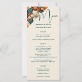 熱帯エレガントフローラの結婚花のメニュー (正面)