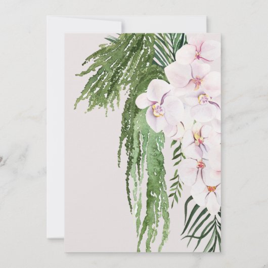 熱帯エレガントフローラキンセアニェラ招待状 招待状 (裏面)