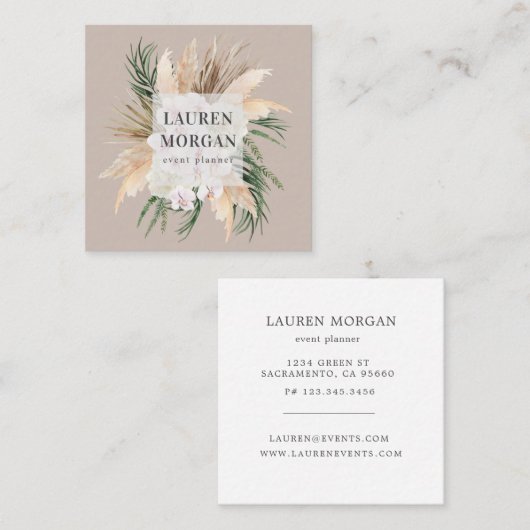 熱帯エレガントフローラスクエア名刺 スクエア名刺 (正面/裏面)