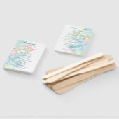 熱帯エレガントフローラティール（緑がかった色）ピンク結婚式 プログラム ハンドファン (組立なし)