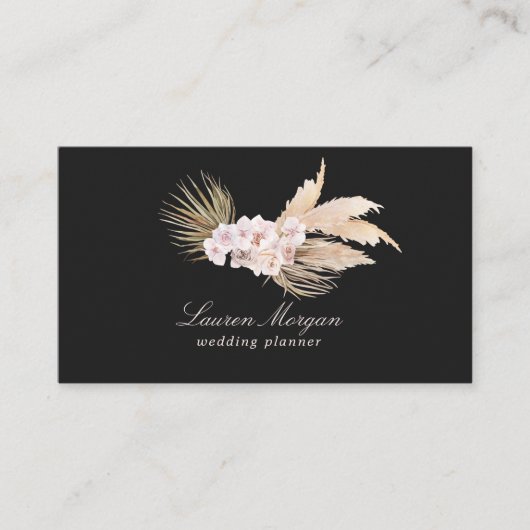 熱帯エレガントフローラミニマリスト 名刺 (正面)