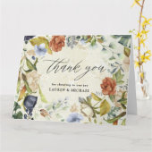 熱帯エレガントフローラ写真サンキューカード カード (黄色い花)