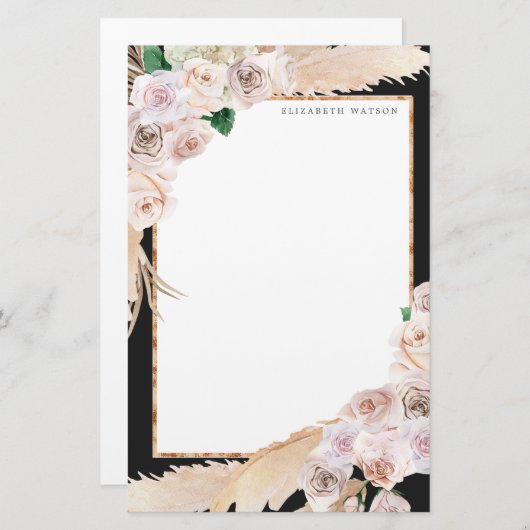 熱帯エレガントフローラ文房具 便箋 (正面/裏面)