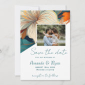 熱帯エレガントフローラ植物写真結婚ズ セーブザデート (正面)