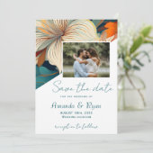 熱帯エレガントフローラ植物写真結婚ズ セーブザデート (スタンド正面)