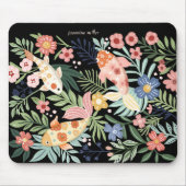 熱帯エレガントフローラ植物性コイ魚池 マウスパッド (正面)