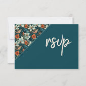熱帯エレガントフローラ結婚の花 出欠カード (裏面)