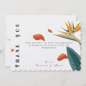 熱帯エレガントフローラ結婚ズ サンキューカード (正面)