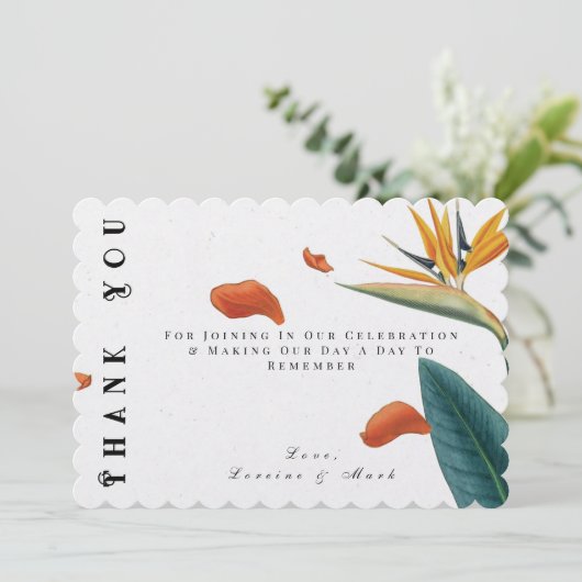 熱帯エレガントフローラ結婚ズ サンキューカード (スタンド正面)