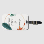 熱帯エレガントフローラ結婚ズ ラゲッジタグ (正面横)