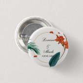 熱帯エレガントフローラ結婚ズ 缶バッジ (正面&裏面)