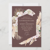 熱帯エレガントフローラ結婚式招待状 招待状 (正面)