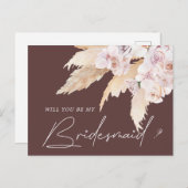 熱帯エレガントフローラ花嫁招待状 ポストカード (正面/裏面)