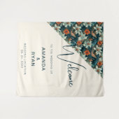 熱帯エレガントフローラ花結婚柄 タペストリー (正面(横))