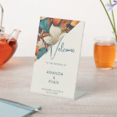 熱帯エレガントフローラ花結婚柄 台座サイン (インサイチュ)