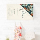 熱帯エレガントフローラ花結婚柄 横断幕 (インサイチュ)