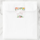 熱帯エレガントフローラ金ゴールドワールドマ結婚ップ スクエアシール (バッグ)