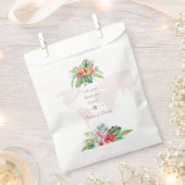 熱帯エレガントフローラ金ゴールドワールドマ結婚ップ フェイバーバッグ (クリップ留めされた状態)