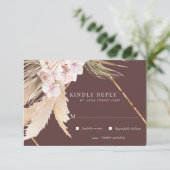 熱帯エレガントフローラRSVPカード 出欠カード (スタンド正面)